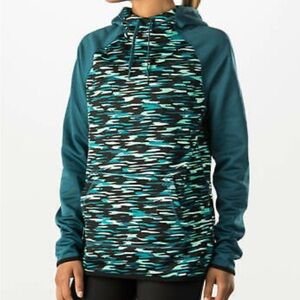 Women’s Nike Haze All Time Therma Fit Pullover Hoodie Sweatshirt Emerald Teal S